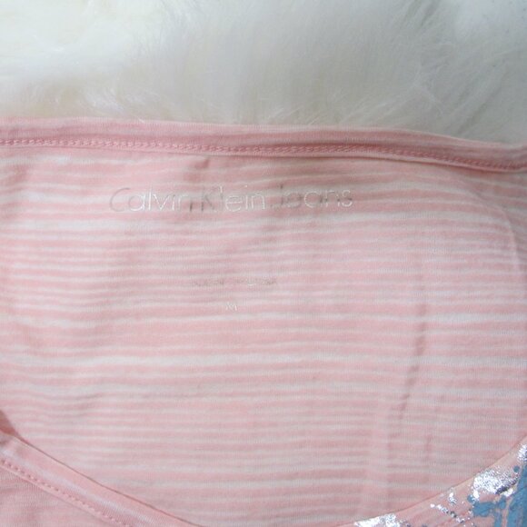 Calvin Klein | Pink Cap Sleeve w/ Metallic Silver - Picture 10 of 11